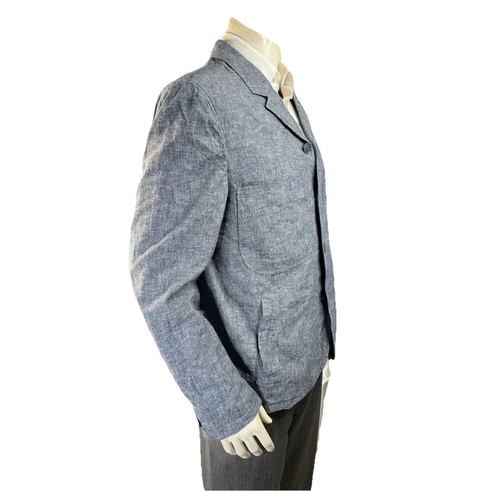 Jack Threads Sport Coat Mens 40R Gray Linen Cotton Blend Working Cuffs